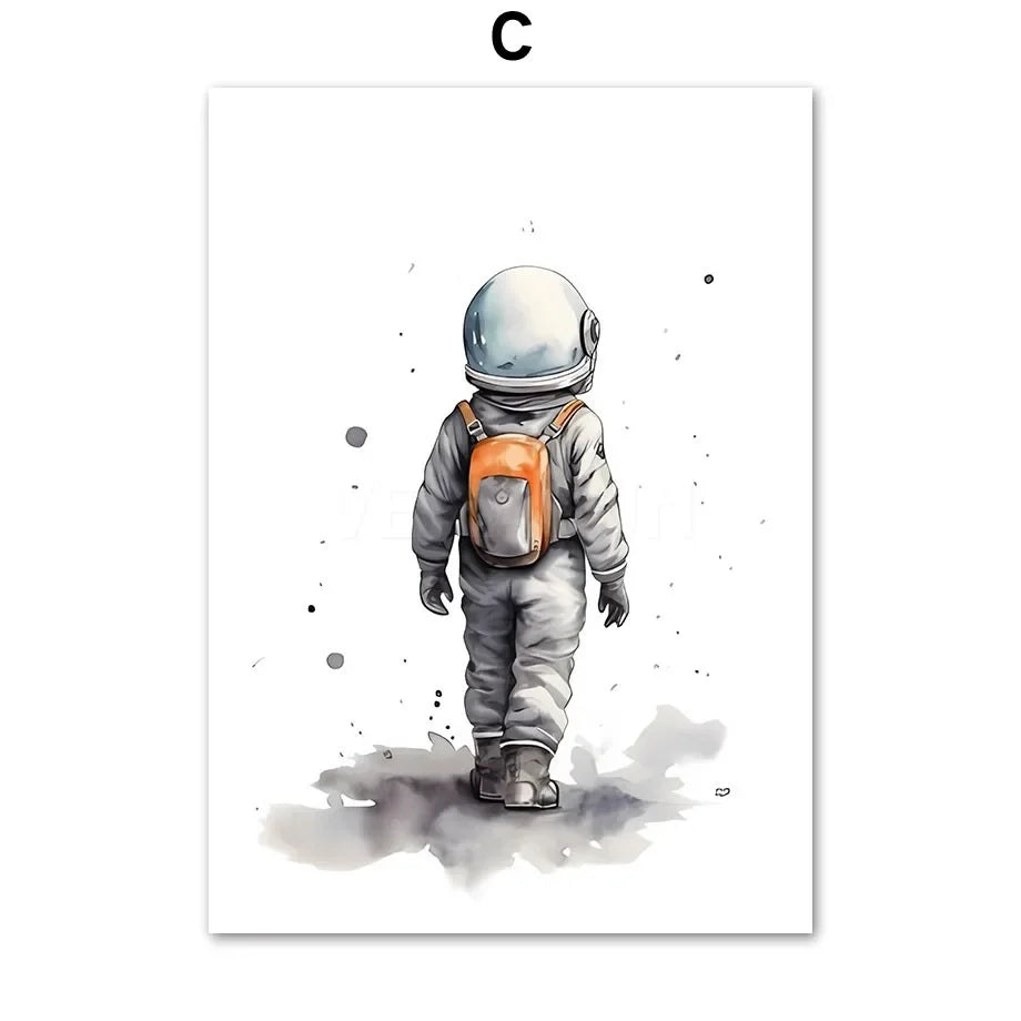 Affiches Enfant Astronautes