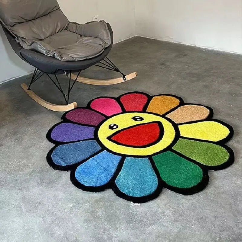 Tapis enfant fleur