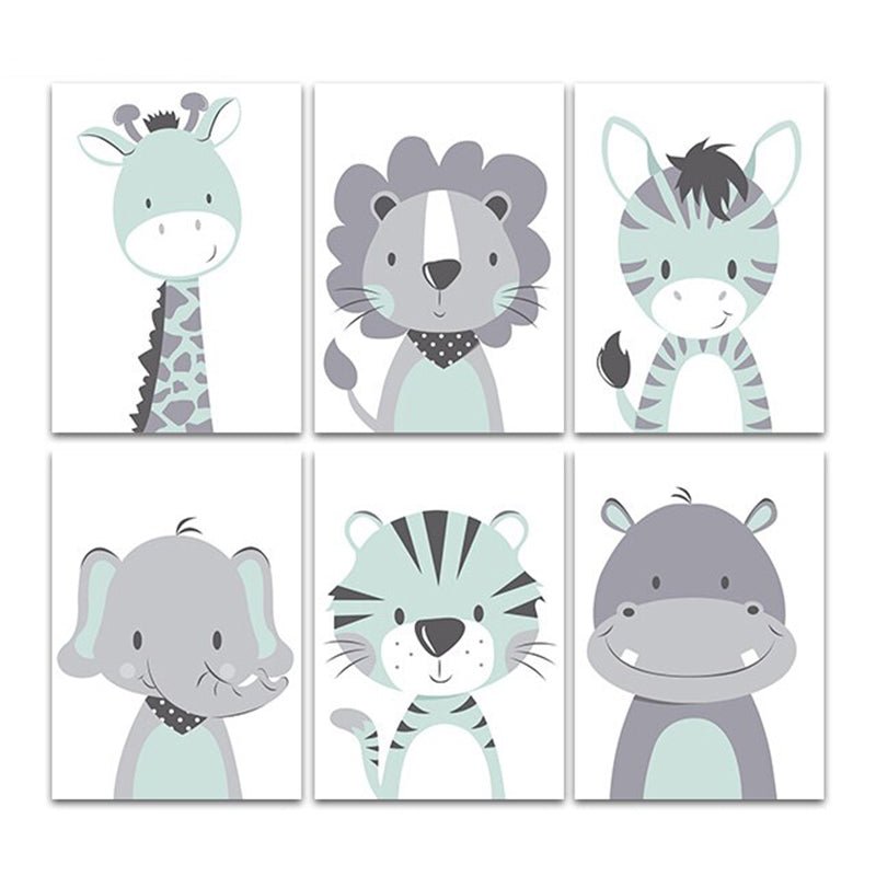 Affiche animaux bébé - 21x30cm