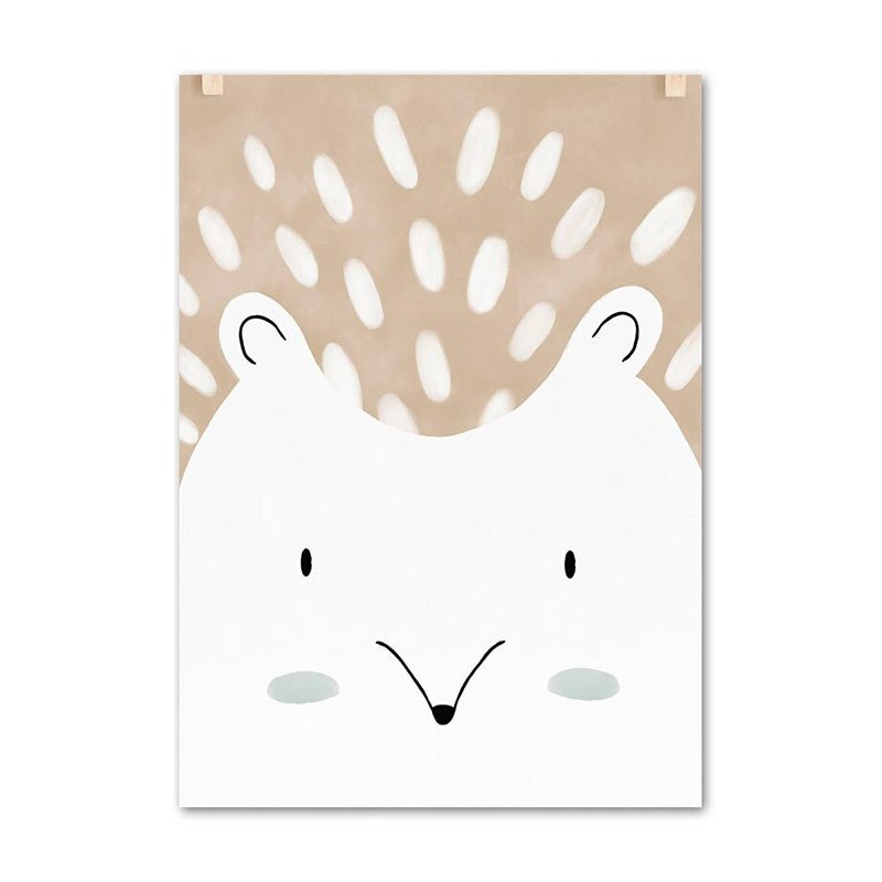 Affiche animaux enfant - Hérisson