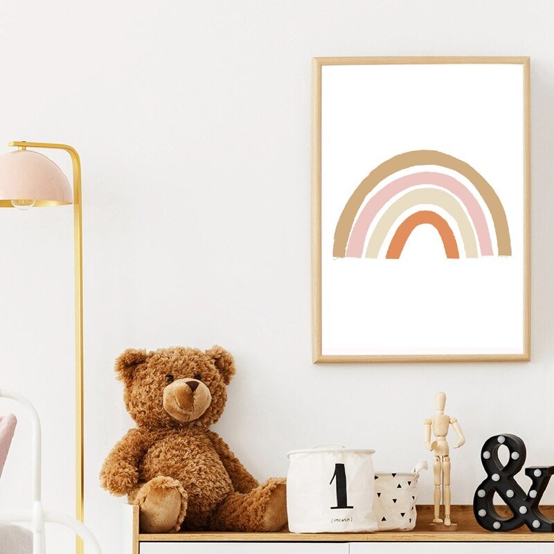 Affiche arc-en-ciel enfant - 21x30 cm