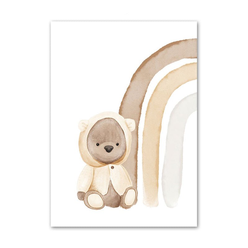 Affiche bébé beige - 15x20 cm