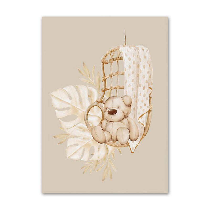 Affiche bébé beige - 15x20 cm