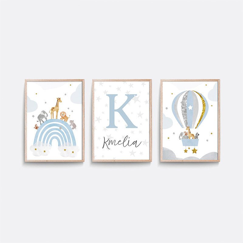 Affiche bébé bleu - 15x20cm