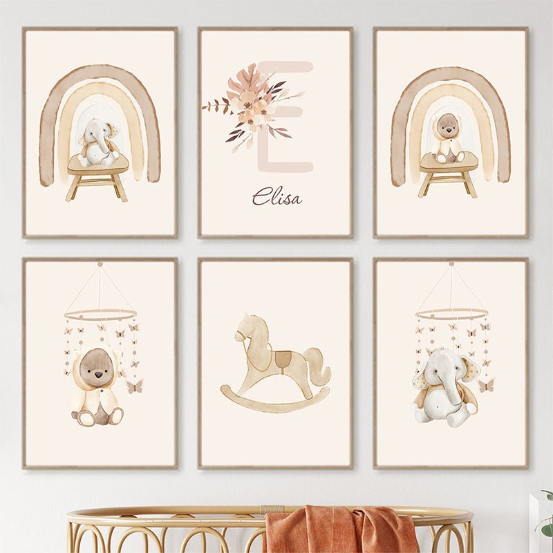 Affiche bébé nounours - 15x20 cm