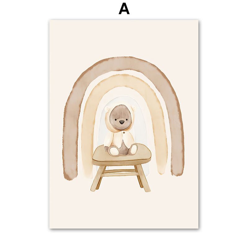 Affiche bébé nounours - 15x20 cm