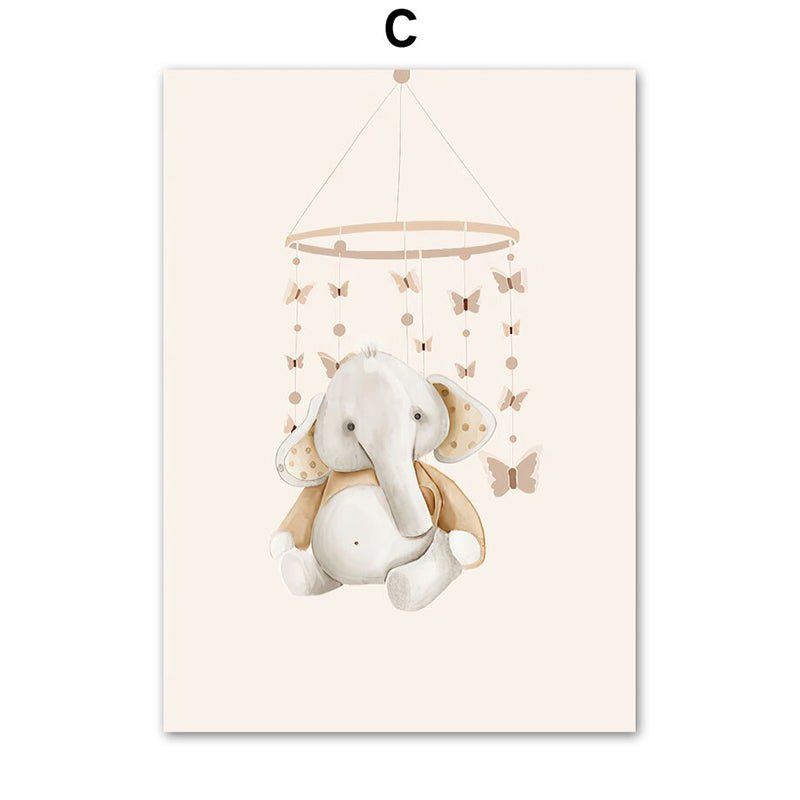 Affiche bébé nounours - 15x20 cm