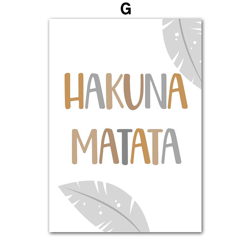 Affiche enfant animaux - G