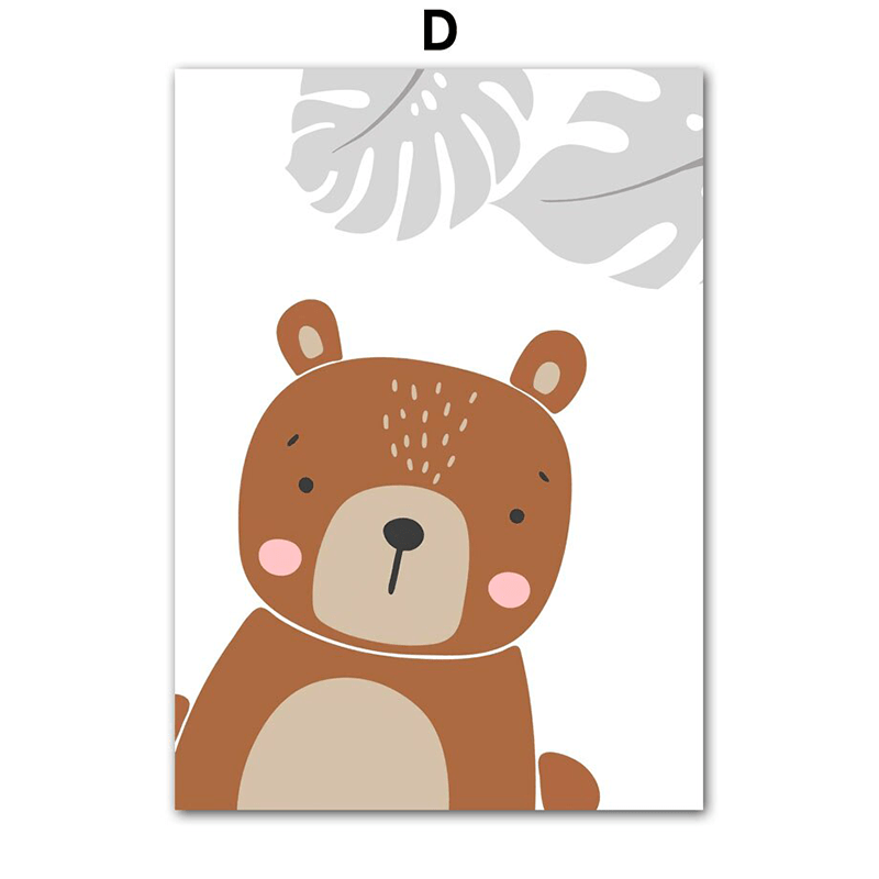 Affiche enfant animaux - D