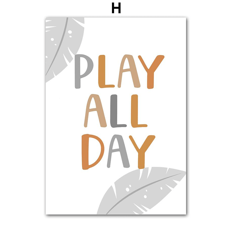 Affiche enfant animaux - H