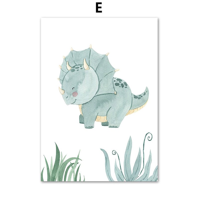 Affiche enfant dinosaures - 21x30cm