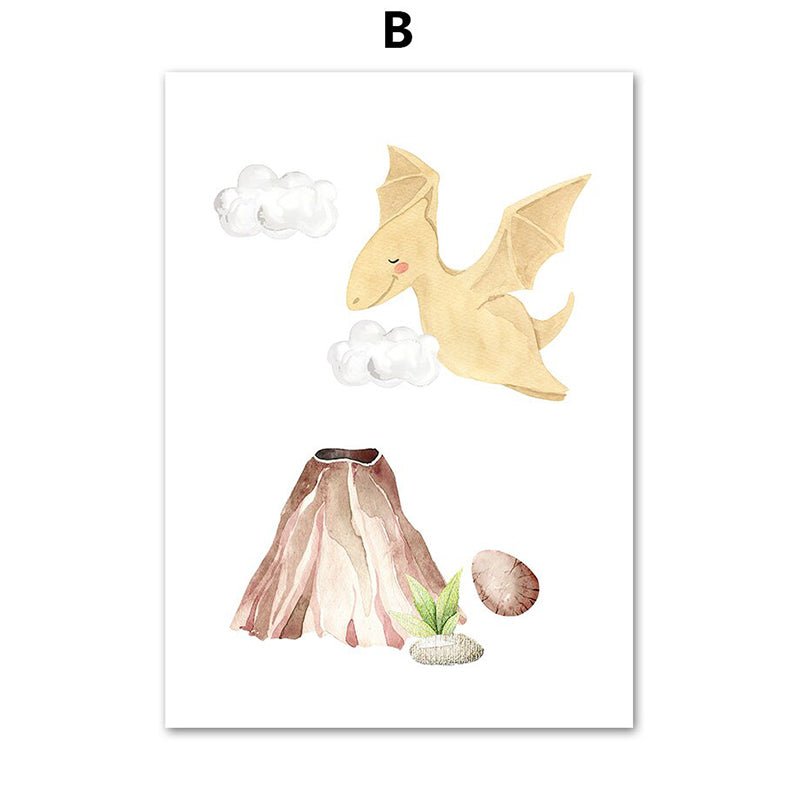 Affiche enfant dinosaures - 21x30cm