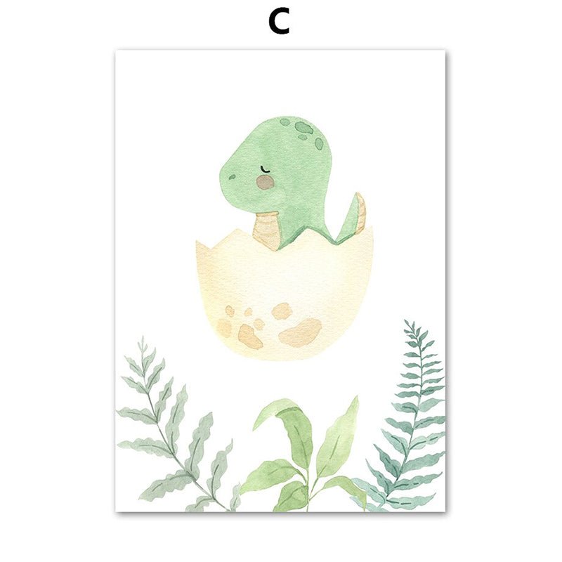 Affiche enfant dinosaures - 21x30cm