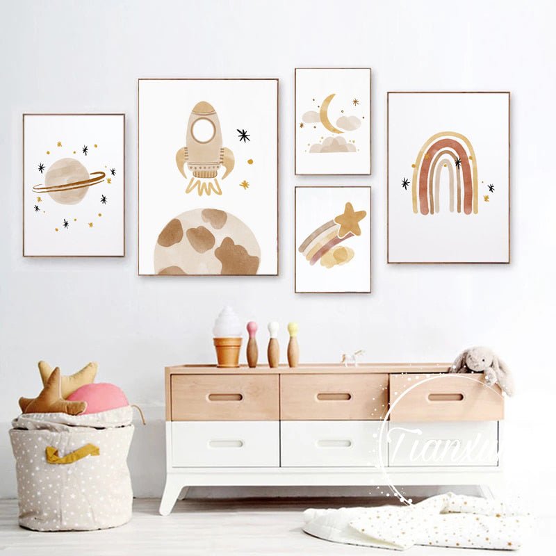 Affiche enfant Espace - 21x30cm