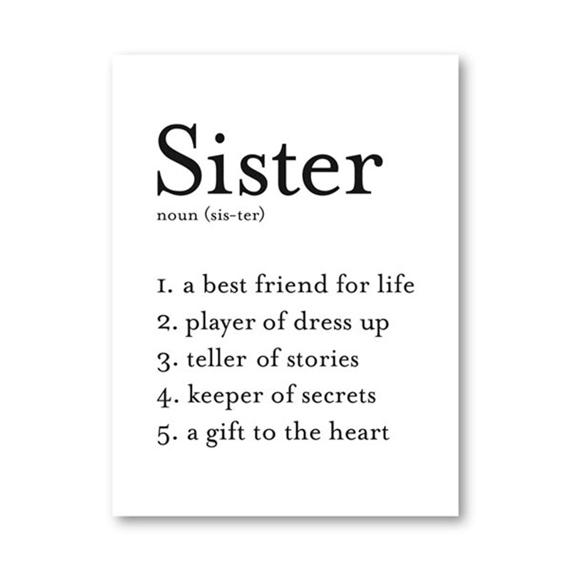 Affiche sœur enfant - 21x30cm