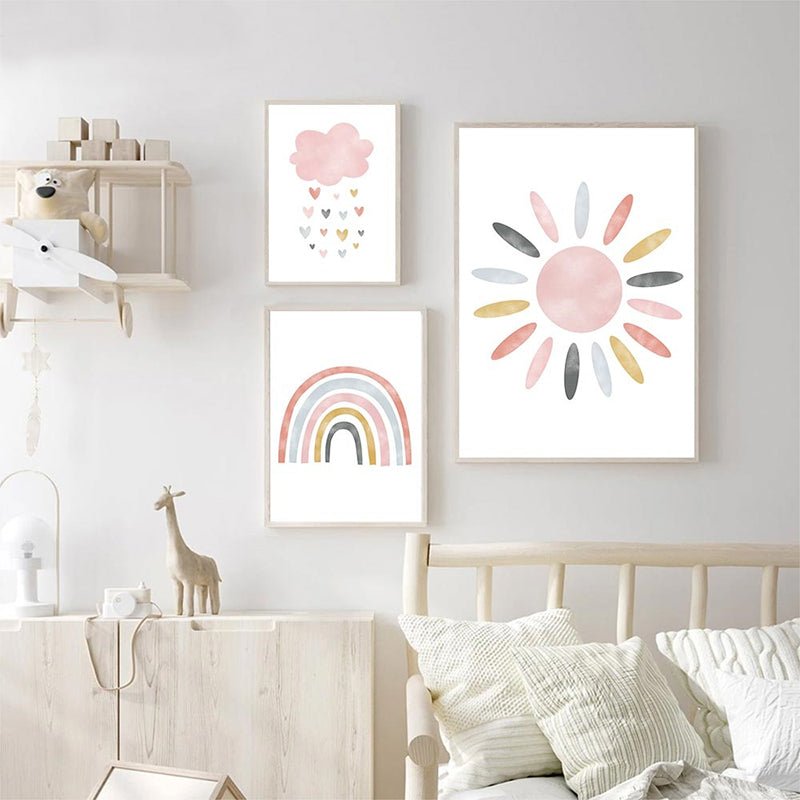 Affiches enfant arc-en-ciel - 21x30cm