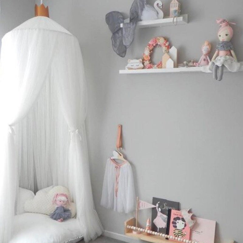 Ciel de lit bébé fille - Blanc