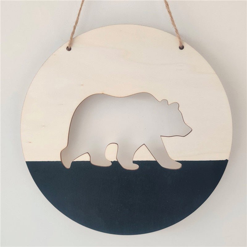 Décoration ours en bois