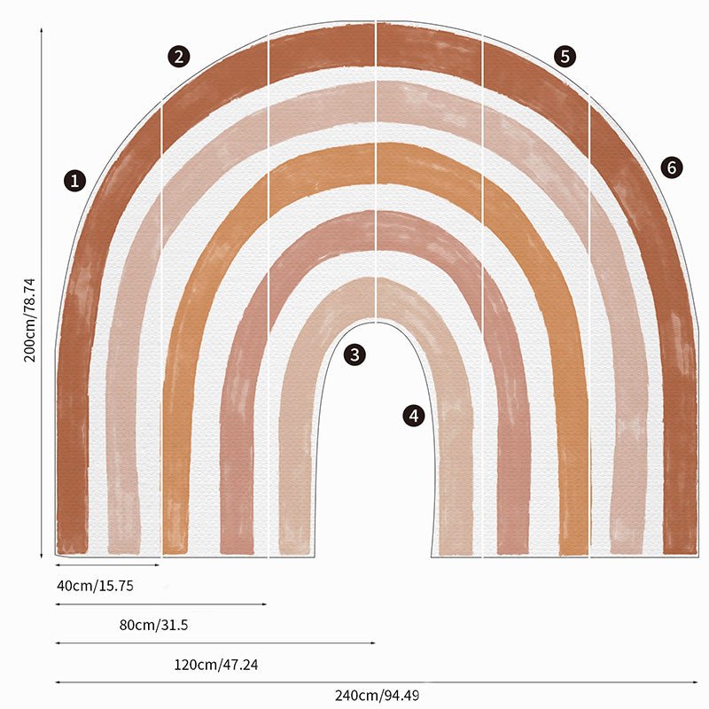 Grand Sticker Mural Arc-en-Ciel
