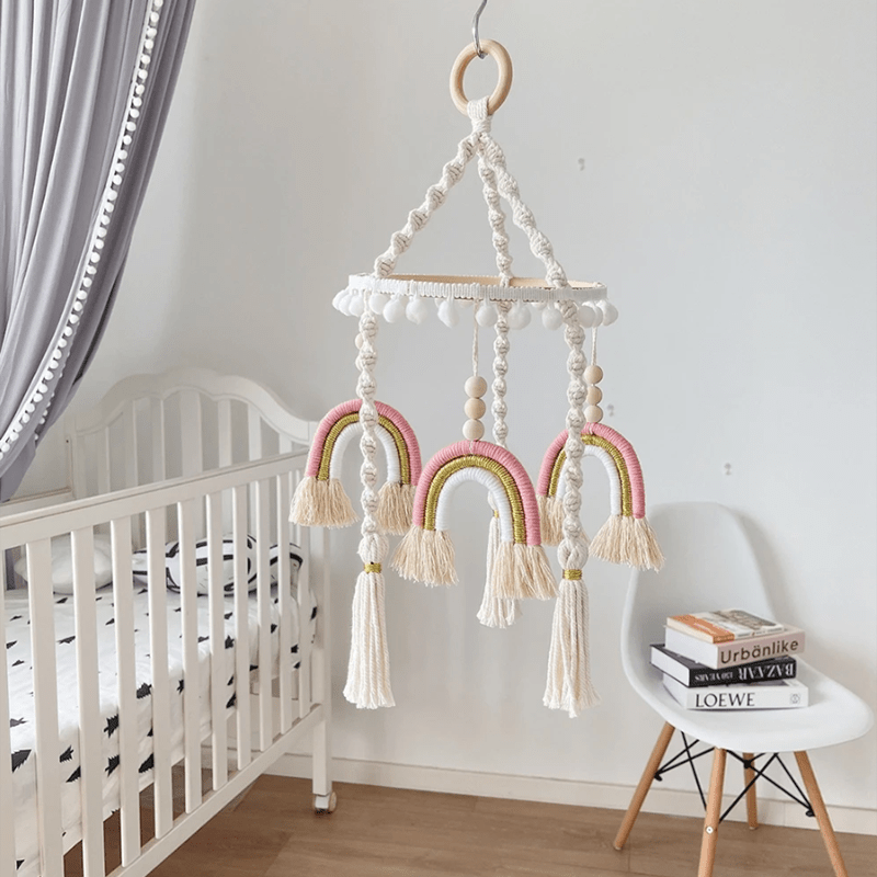 Mobile Bébé Fille Arc-en-Ciel Suspendu