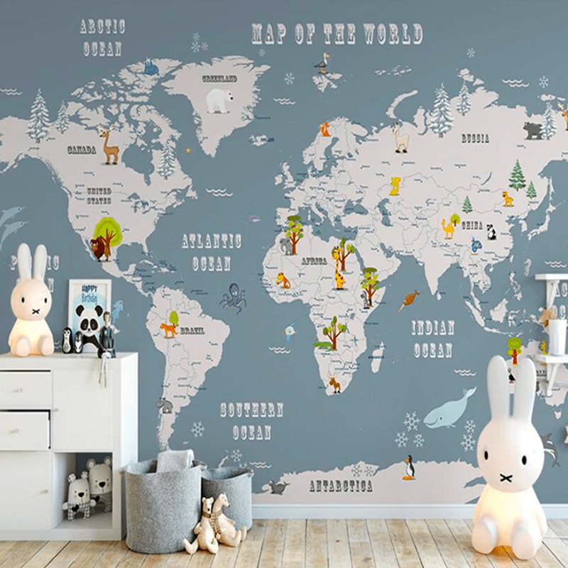 Carte du Monde Murale pour Enfant