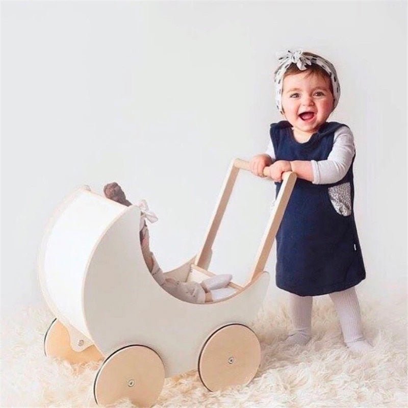 Poussette enfant bois -