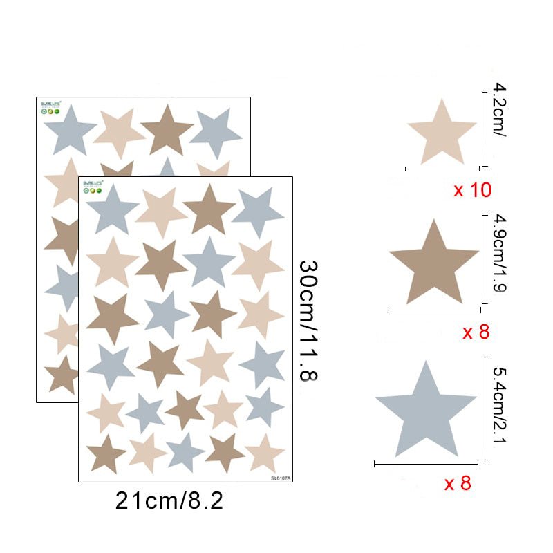 Stickers étoiles chambre bébé -