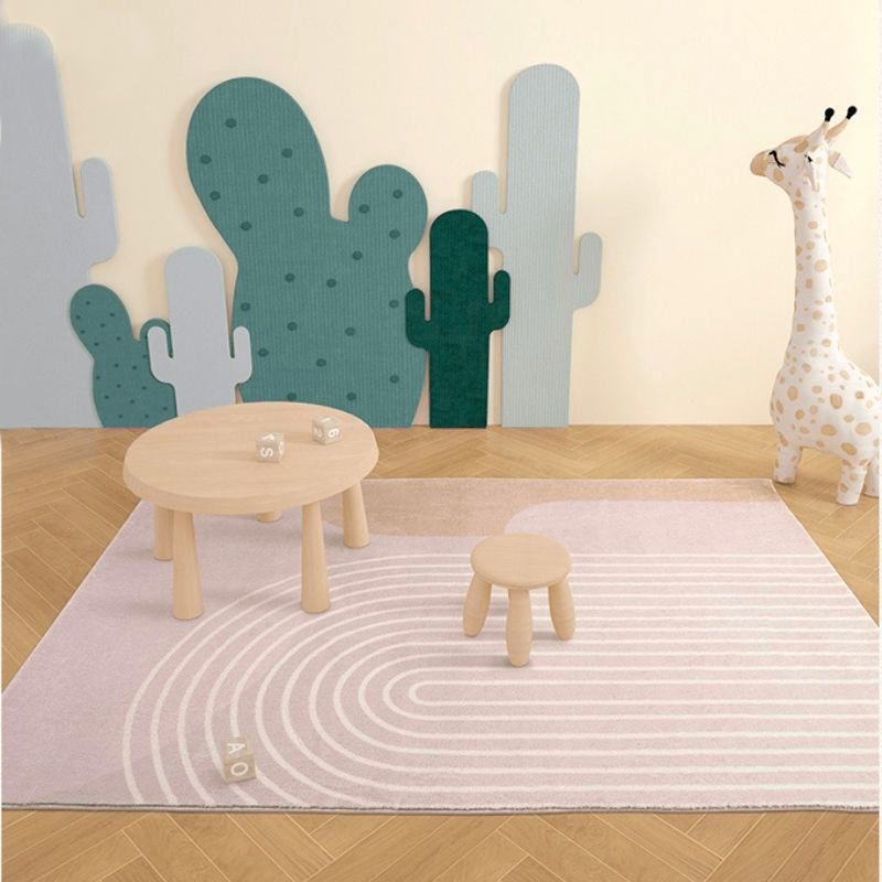 Tapis enfant rose - 100 x 120 cm