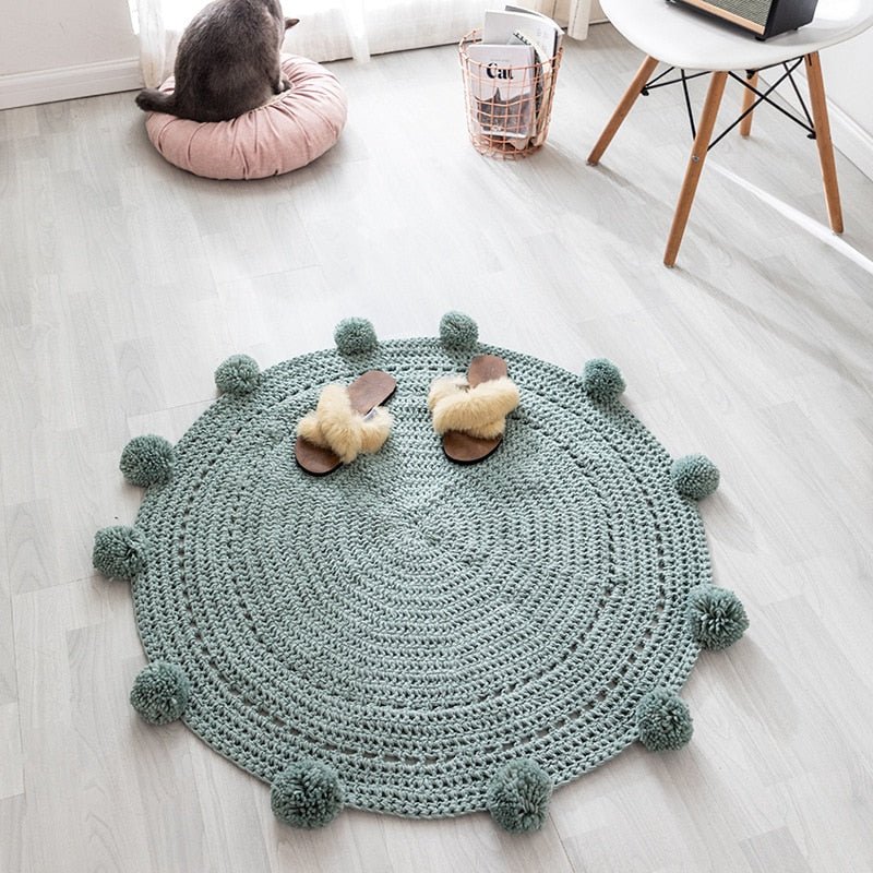 Tapis rond chambre enfant - Vert