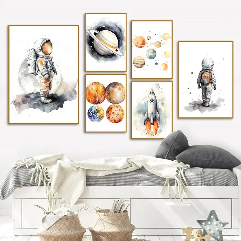 Affiches Enfant Astronautes