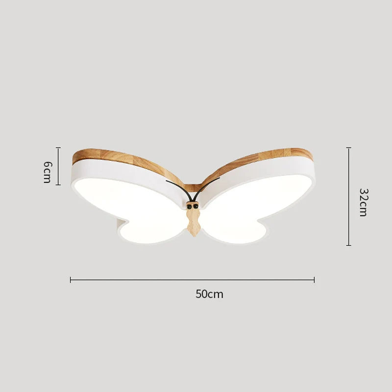 Plafonnier Enfant Papillon - Luminaire Chambre Fille - BLANC TAILLE
