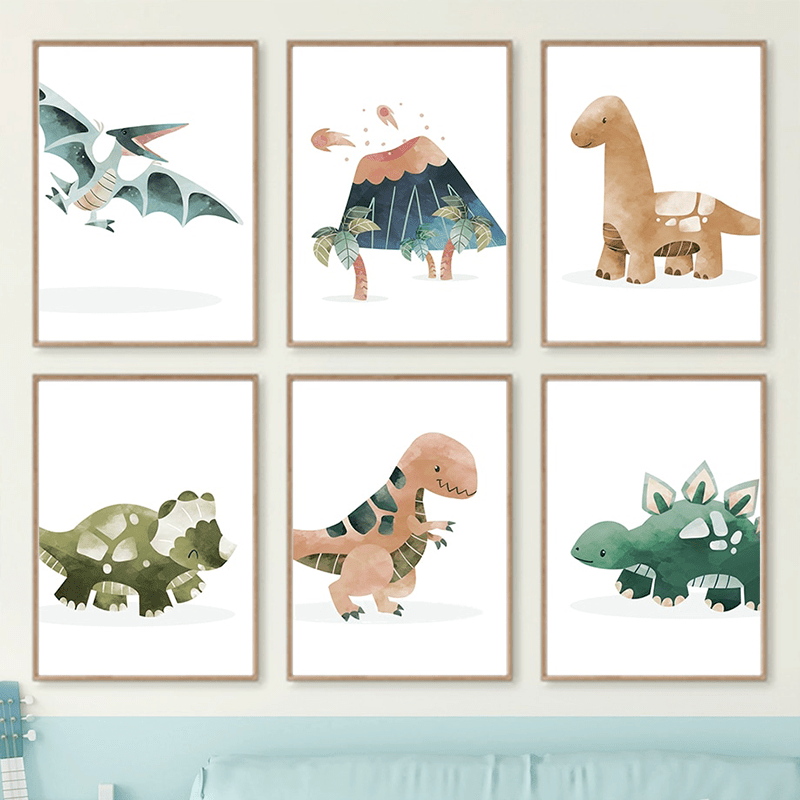 Affiche dinosaures enfant - A