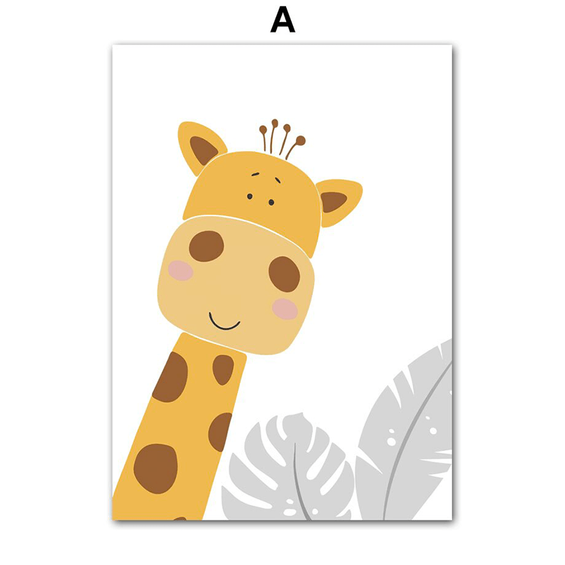 Achat Poster Girafe Chambre Enfant - Poster Enfant Bébés Animaux