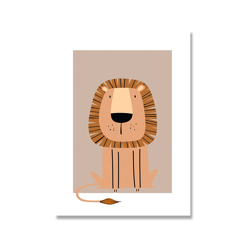 Affiche enfant jungle - Lion