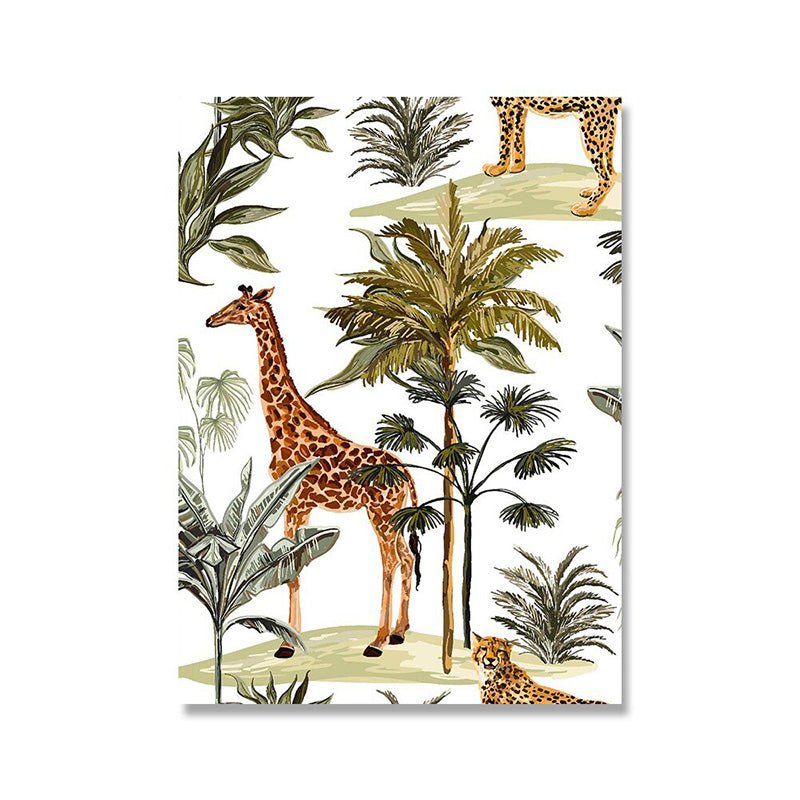 Affiche enfant jungle - Girafe