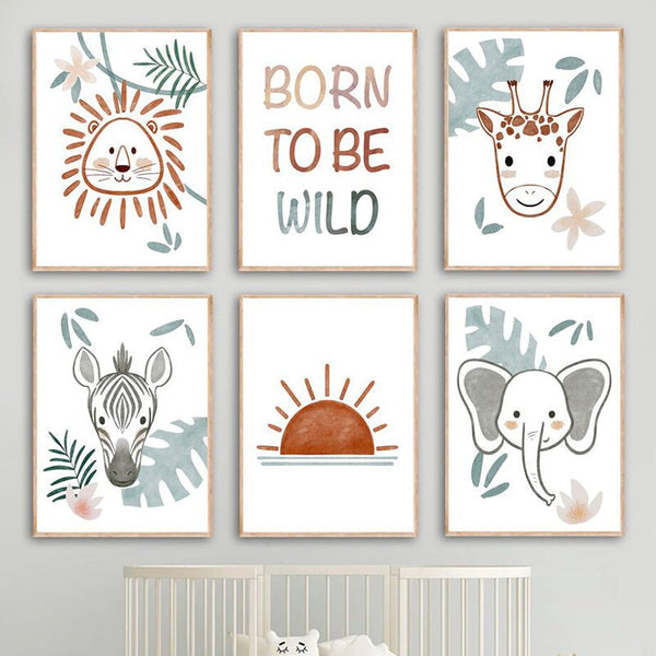 Poster Tigre de la jungle - Poster chambre enfant - Poster Chambre de bébé  - Poster