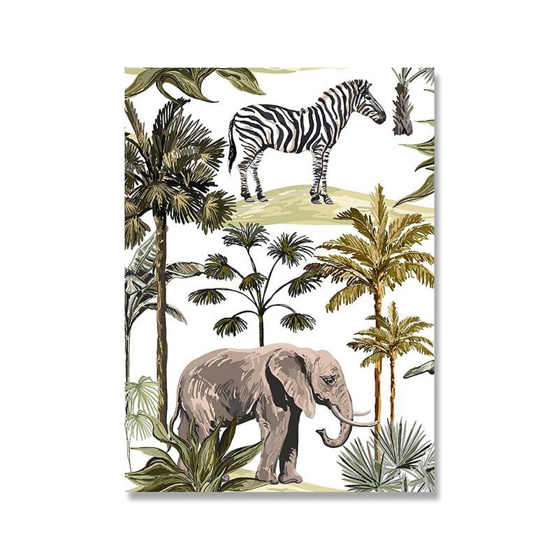 Affiche enfant jungle - Éléphant