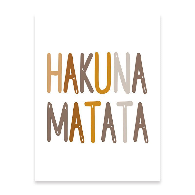 Affiche enfant lion - Hakuna Matata