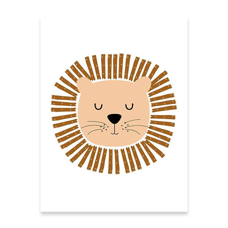 Affiche enfant lion - Lion