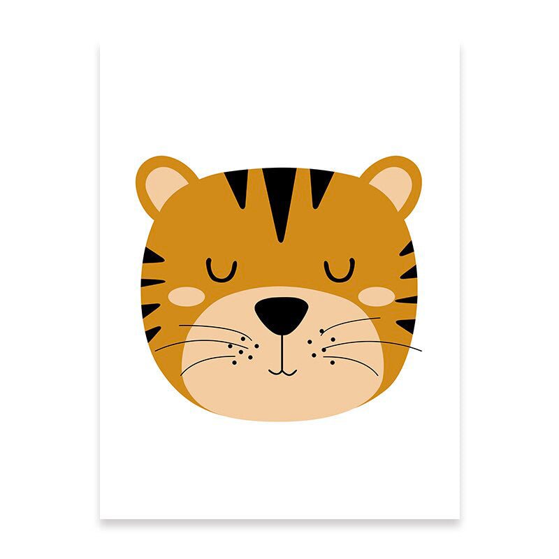 Affiche enfant lion - Tigre