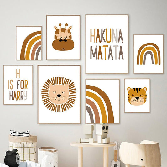 Affiche enfant lion - Hakuna Matata