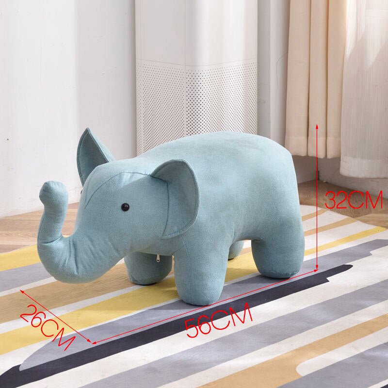 Tabouret enfant - Éléphant bleu
